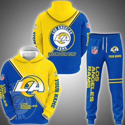 Los Angeles Rams Combo Hoodie And Sweatpants Custom Your Name, Sport Clothings, Sport Gifts ETRG-62940