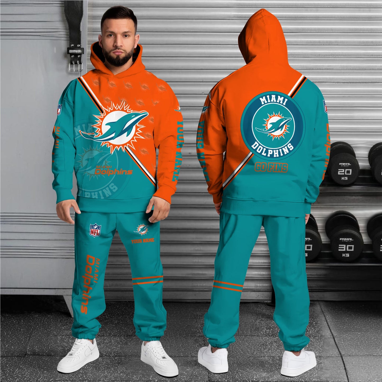 Miami Dolphins Combo Hoodie And Sweatpants Custom Your Name, Sport Clothings, Sport Gifts ETRG-62940