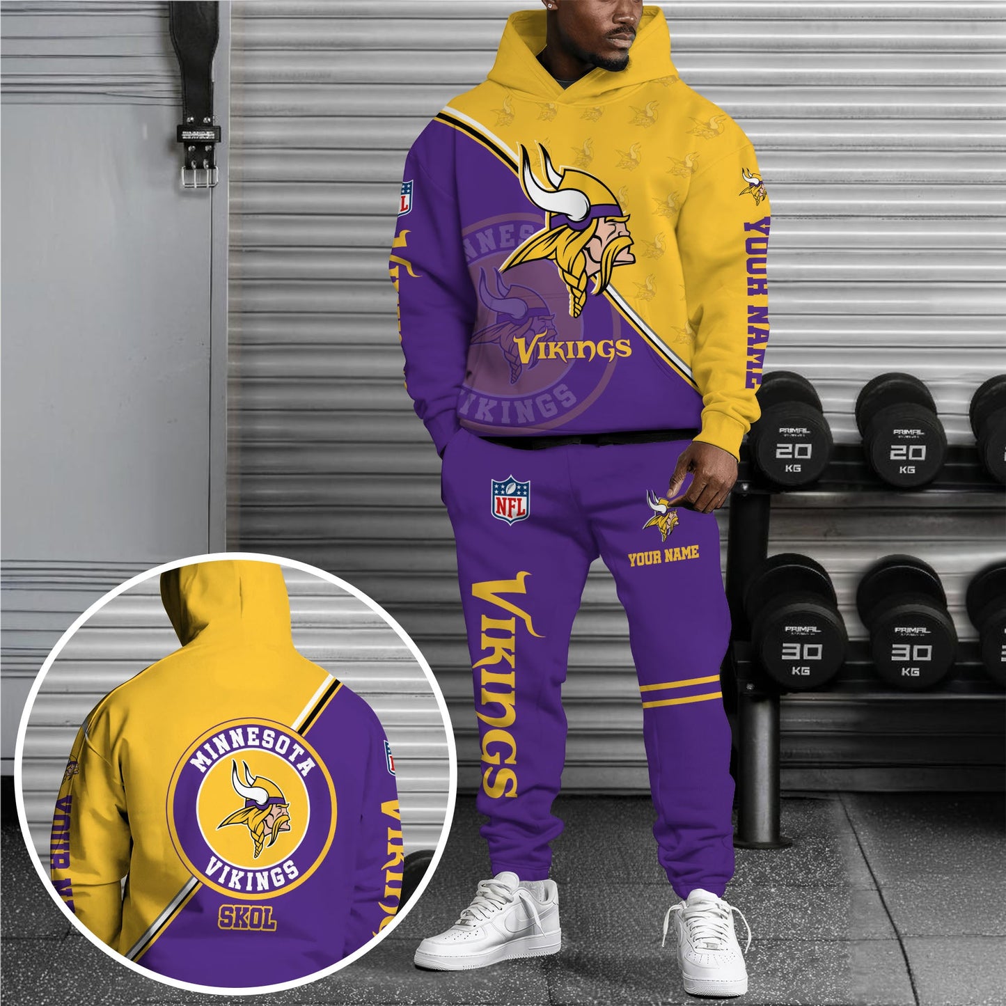 Minnesota Vikings Combo Hoodie And Sweatpants Custom Your Name, Sport Clothings, Sport Gifts ETRG-62940