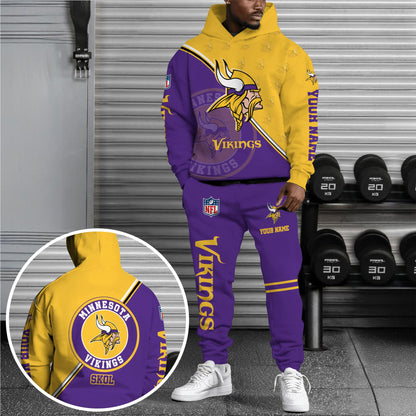 Minnesota Vikings Combo Hoodie And Sweatpants Custom Your Name, Sport Clothings, Sport Gifts ETRG-62940