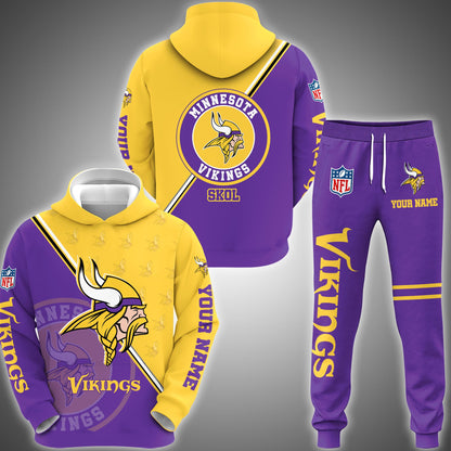 Minnesota Vikings Combo Hoodie And Sweatpants Custom Your Name, Sport Clothings, Sport Gifts ETRG-62940