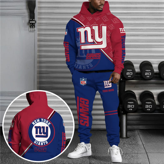 New York Giants Combo Hoodie And Sweatpants Custom Your Name, Sport Clothings, Sport Gifts ETRG-62940