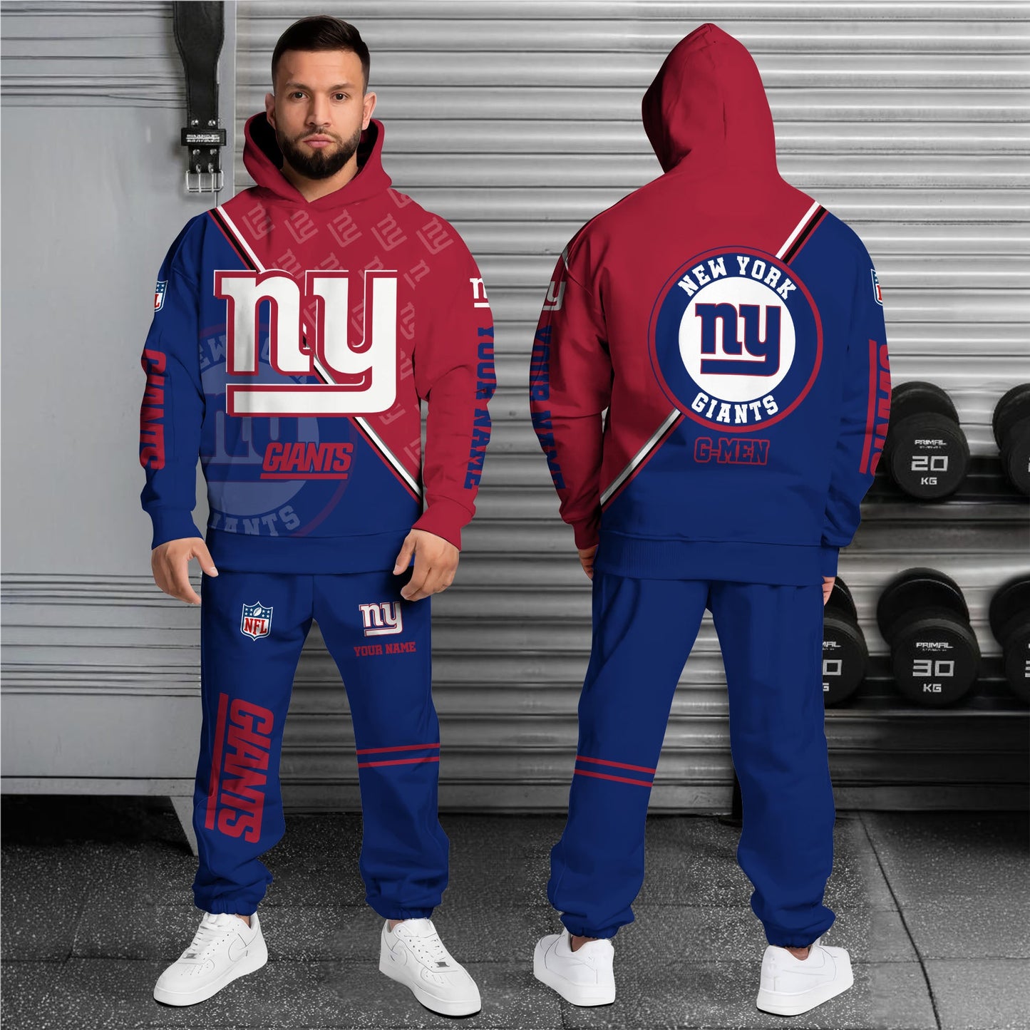 New York Giants Combo Hoodie And Sweatpants Custom Your Name, Sport Clothings, Sport Gifts ETRG-62940