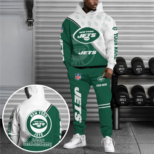 New York Jets Combo Hoodie And Sweatpants Custom Your Name, Sport Clothings, Sport Gifts ETRG-62940