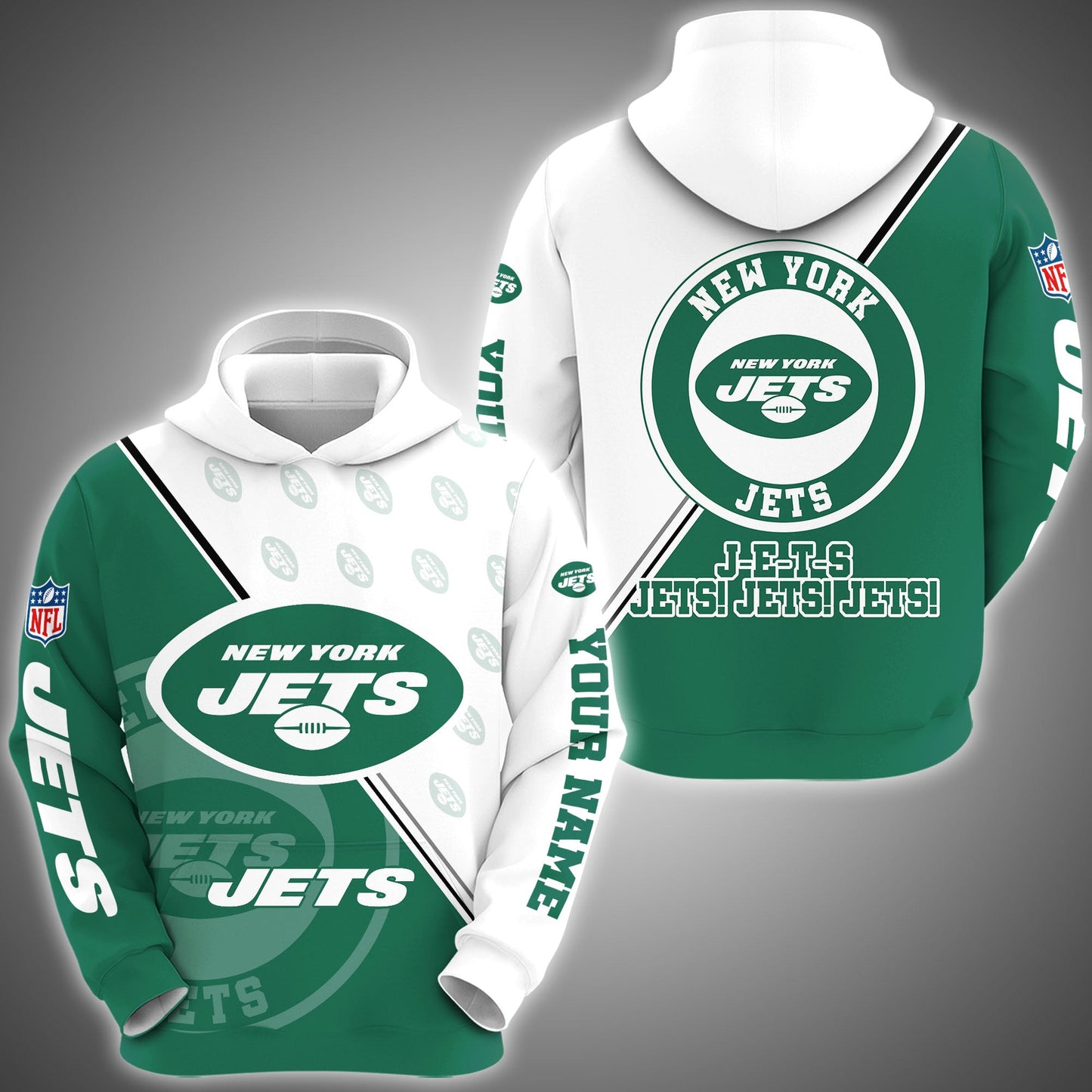 New York Jets Combo Hoodie And Sweatpants Custom Your Name, Sport Clothings, Sport Gifts ETRG-62940