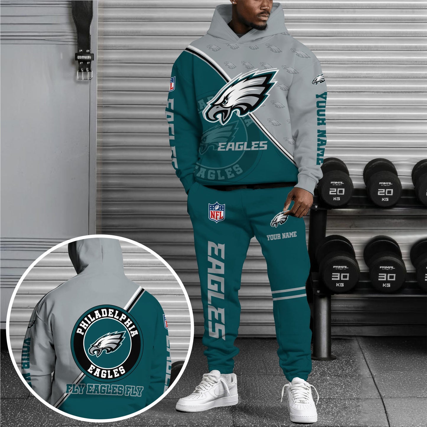 4 Best Selling Philadelphia Eagles Combo Hoodie And Sweatpants Custom Your Name, Sport Clothings, Sport Gifts ETRG-62940