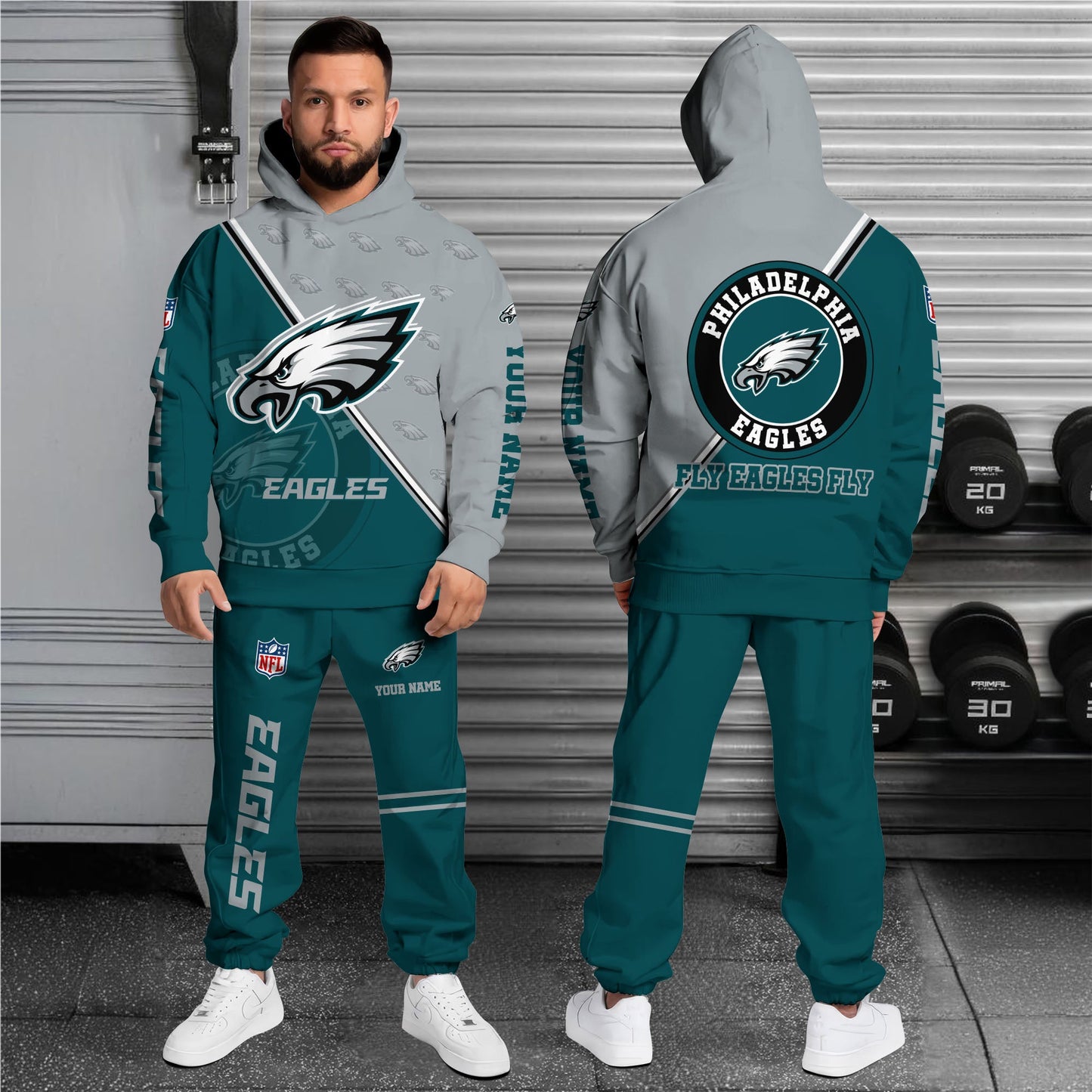 4 Best Selling Philadelphia Eagles Combo Hoodie And Sweatpants Custom Your Name, Sport Clothings, Sport Gifts ETRG-62940