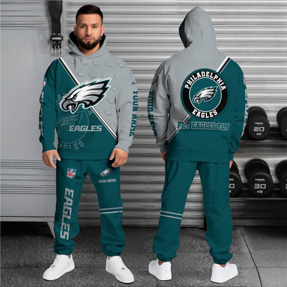 4 Best Selling Philadelphia Eagles Combo Hoodie And Sweatpants Custom Your Name, Sport Clothings, Sport Gifts ETRG-62940