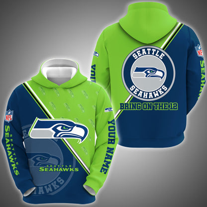 Seattle Seahawks Combo Hoodie And Sweatpants Custom Your Name, Sport Clothings, Sport Gifts ETRG-62940