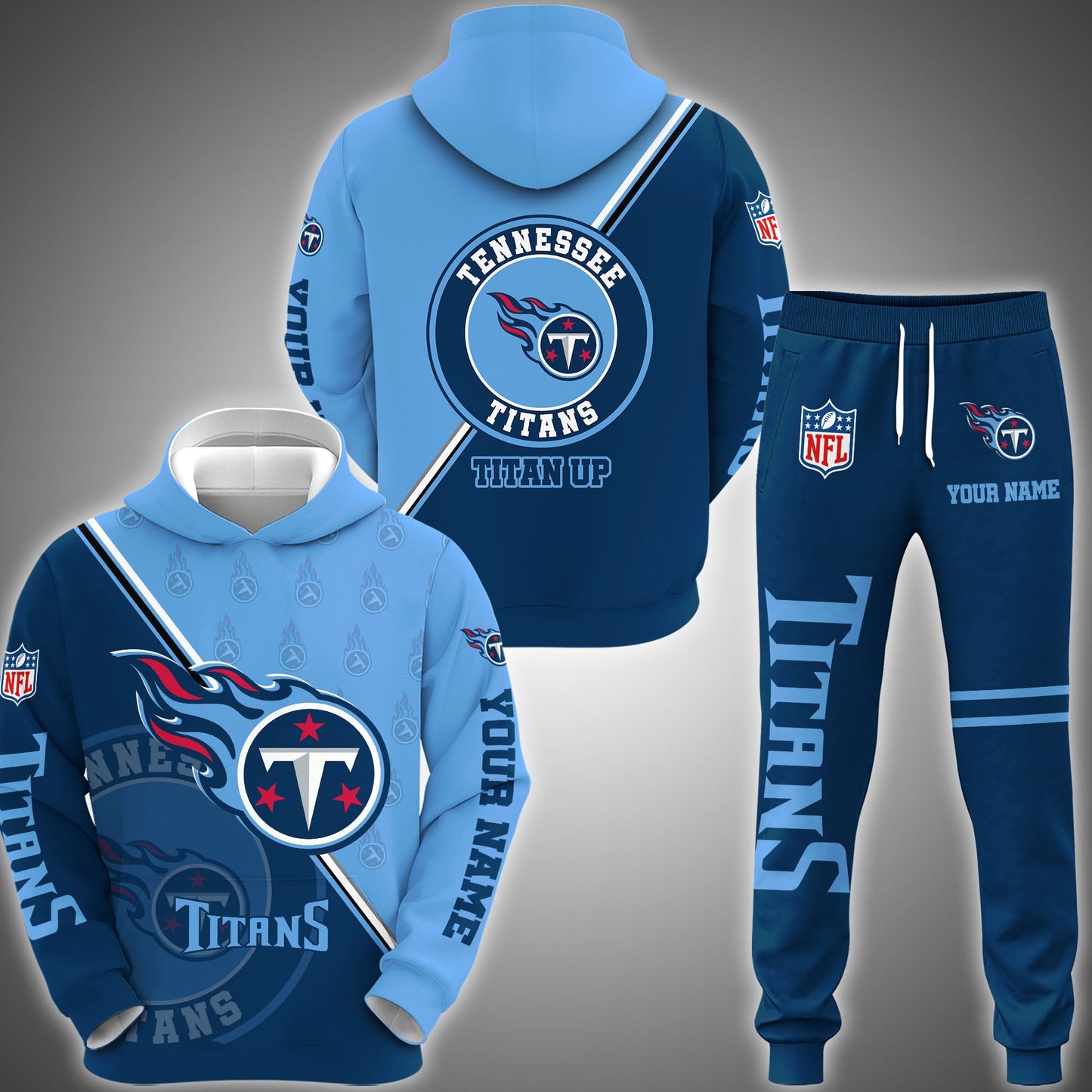 Tennessee Titans Combo Hoodie And Sweatpants Custom Your Name, Sport Clothings, Sport Gifts ETRG-62940