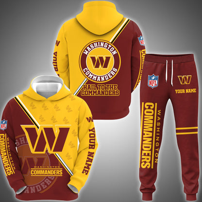 Washington Commanders Combo Hoodie And Sweatpants Custom Your Name, Sport Clothings, Sport Gifts ETRG-62940