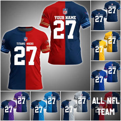 Tennessee Titans T-shirt Custom Team, Name And Number, Sport Gifts ETRG-63004