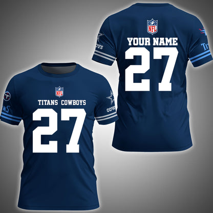 Tennessee Titans T-shirt Custom Team, Name And Number, Sport Gifts ETRG-63004