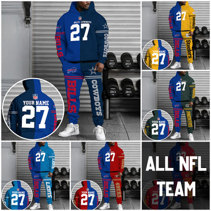 Buffalo Bills Combo Hoodie And Sweatpants Custom Team, Name And Number, Sport Gifts  ETRG-63041