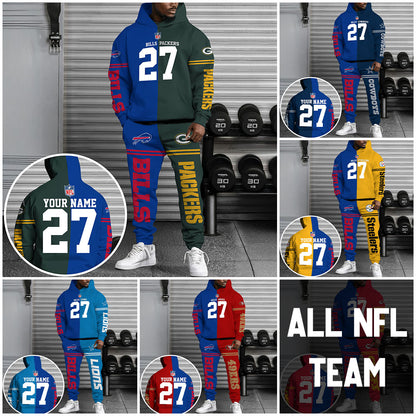 Buffalo Bills Combo Hoodie And Sweatpants Custom Team, Name And Number, Sport Gifts  ETRG-63041