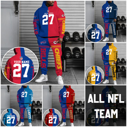 Buffalo Bills Combo Hoodie And Sweatpants Custom Team, Name And Number, Sport Gifts  ETRG-63041