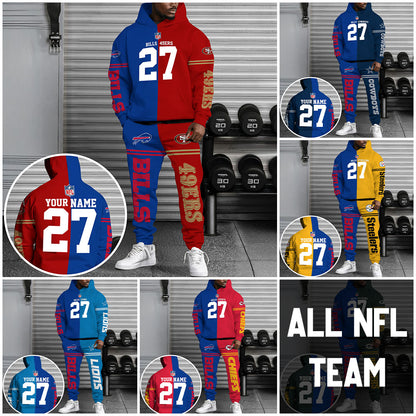 Buffalo Bills Combo Hoodie And Sweatpants Custom Team, Name And Number, Sport Gifts  ETRG-63041