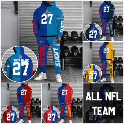Buffalo Bills Combo Hoodie And Sweatpants Custom Team, Name And Number, Sport Gifts  ETRG-63041
