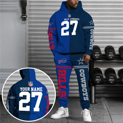 Buffalo Bills Combo Hoodie And Sweatpants Custom Team, Name And Number, Sport Gifts  ETRG-63041