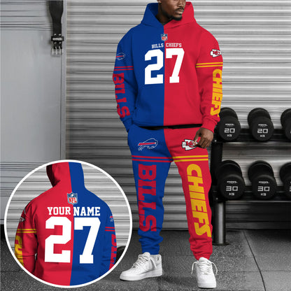 Buffalo Bills Combo Hoodie And Sweatpants Custom Team, Name And Number, Sport Gifts  ETRG-63041