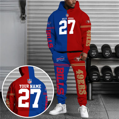 Buffalo Bills Combo Hoodie And Sweatpants Custom Team, Name And Number, Sport Gifts  ETRG-63041