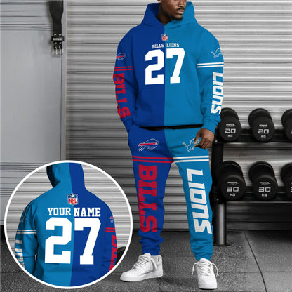 Buffalo Bills Combo Hoodie And Sweatpants Custom Team, Name And Number, Sport Gifts  ETRG-63041