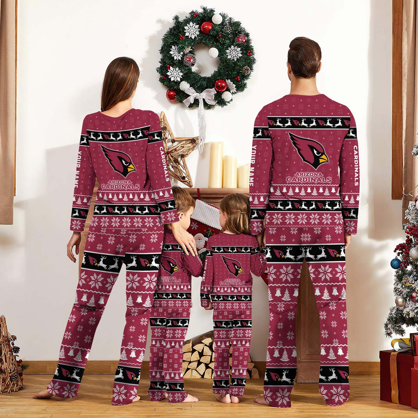 Arizona Cardinals Football Pajamas Custom Your Name, Sport Team Pajamas Set Gift for Fans ETUA-09253635