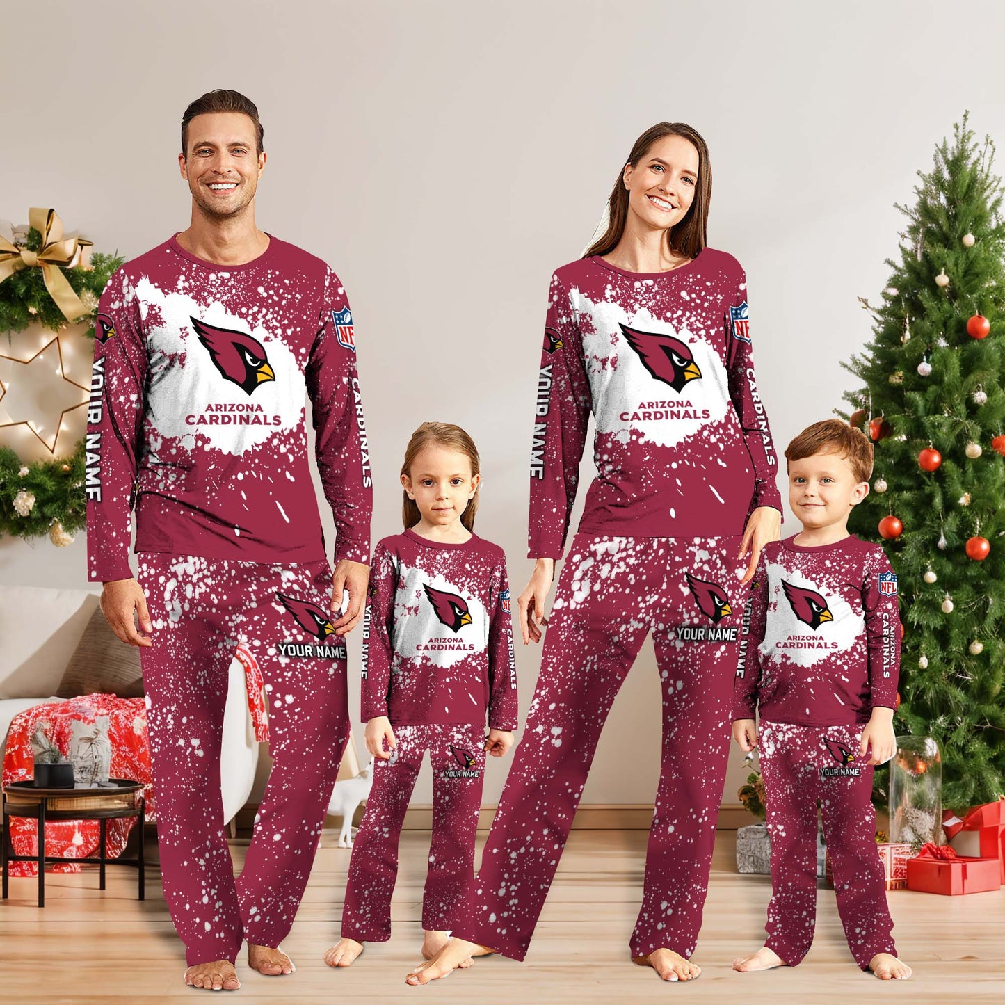 Arizona Cardinals Football Pajamas Custom Your Name, Sport Team Pajamas Set Gift for Fans ETUA-09263699