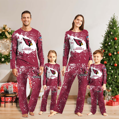 Arizona Cardinals Football Pajamas Custom Your Name, Sport Team Pajamas Set Gift for Fans ETUA-09263699