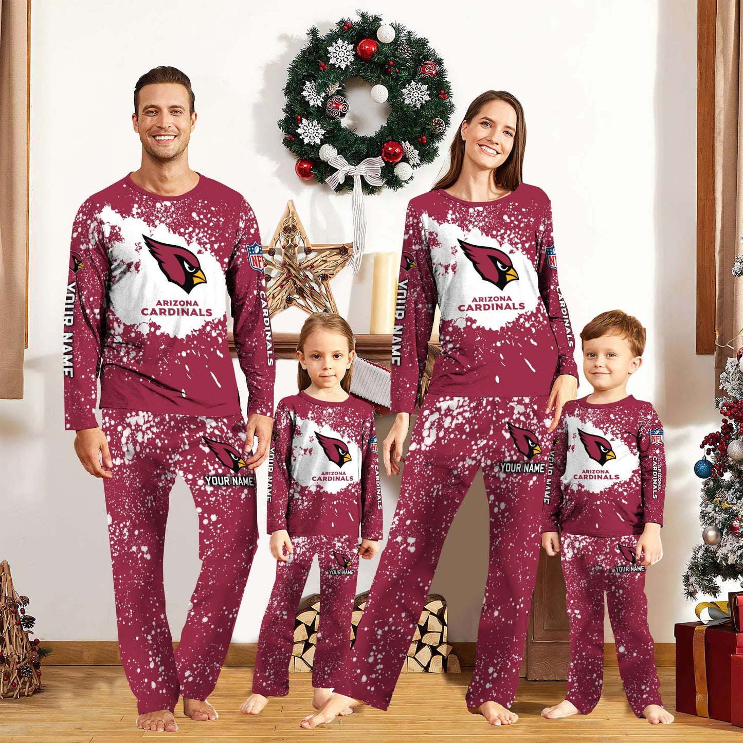 Arizona Cardinals Football Pajamas Custom Your Name, Sport Team Pajamas Set Gift for Fans ETUA-09263699