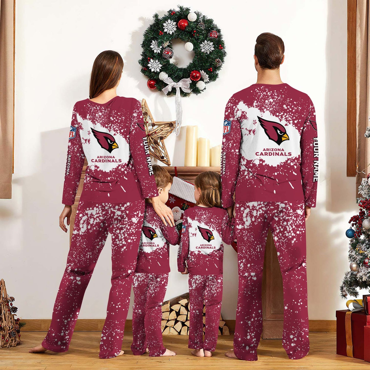Arizona Cardinals Football Pajamas Custom Your Name, Sport Team Pajamas Set Gift for Fans ETUA-09263699