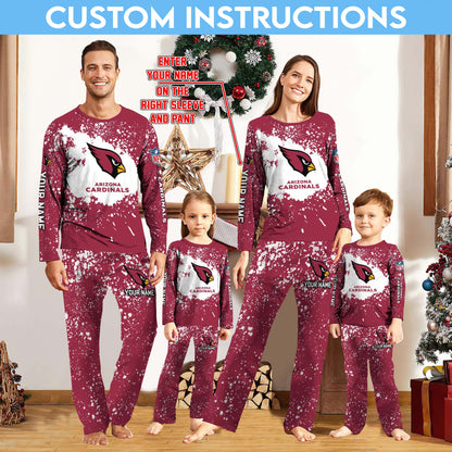 Arizona Cardinals Football Pajamas Custom Your Name, Sport Team Pajamas Set Gift for Fans ETUA-09263699