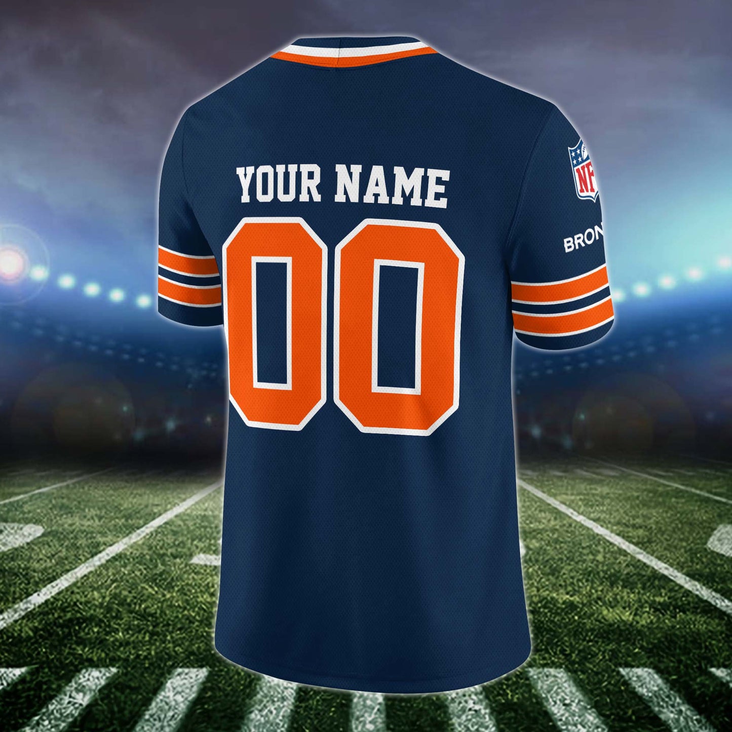 Denver Broncos Vneck Football Jersey Custom Name and Number, Football Team Gift for Fans ETUA-10023780
