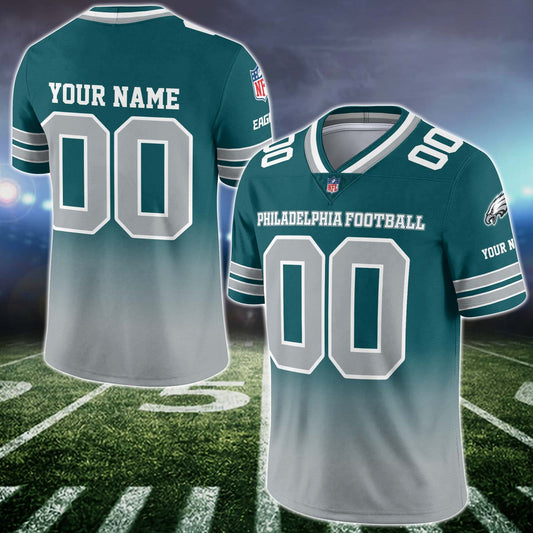 Philadelphia Eagles Vneck Football Jersey Custom Name and Number, Football Team Gift for Fans ETUA-10023785