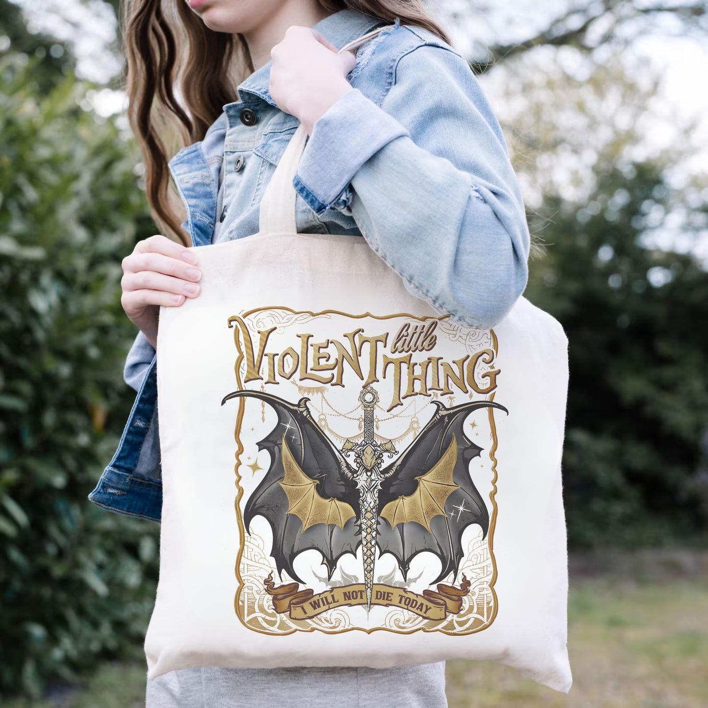 Violent Little Thing Tote – Dark Fantasy Aesthetic