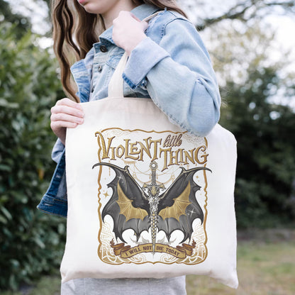 Violent Little Thing Tote – Dark Fantasy Aesthetic