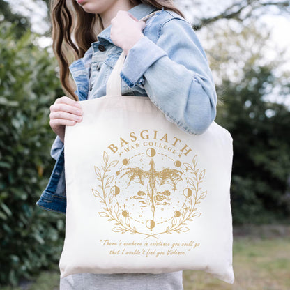 Basgiath War College Tote Bag – Fourth Wing Inspired