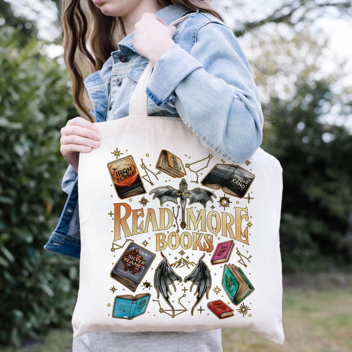 Read More Books Tote – Fantasy Dragon Wings Book Bag