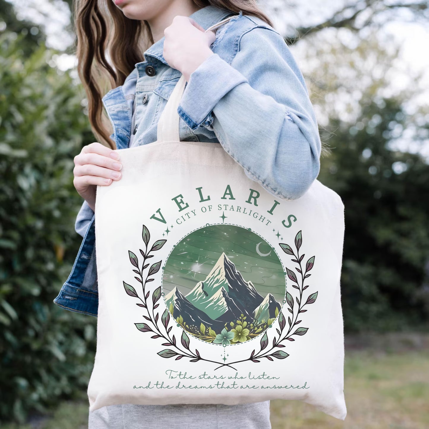 Velaris City of Starlight Tote – ACOTAR Quote Bag for Book Lovers