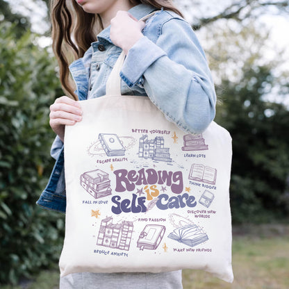 Reading Is Self-Care Tote – Book Lover Gift