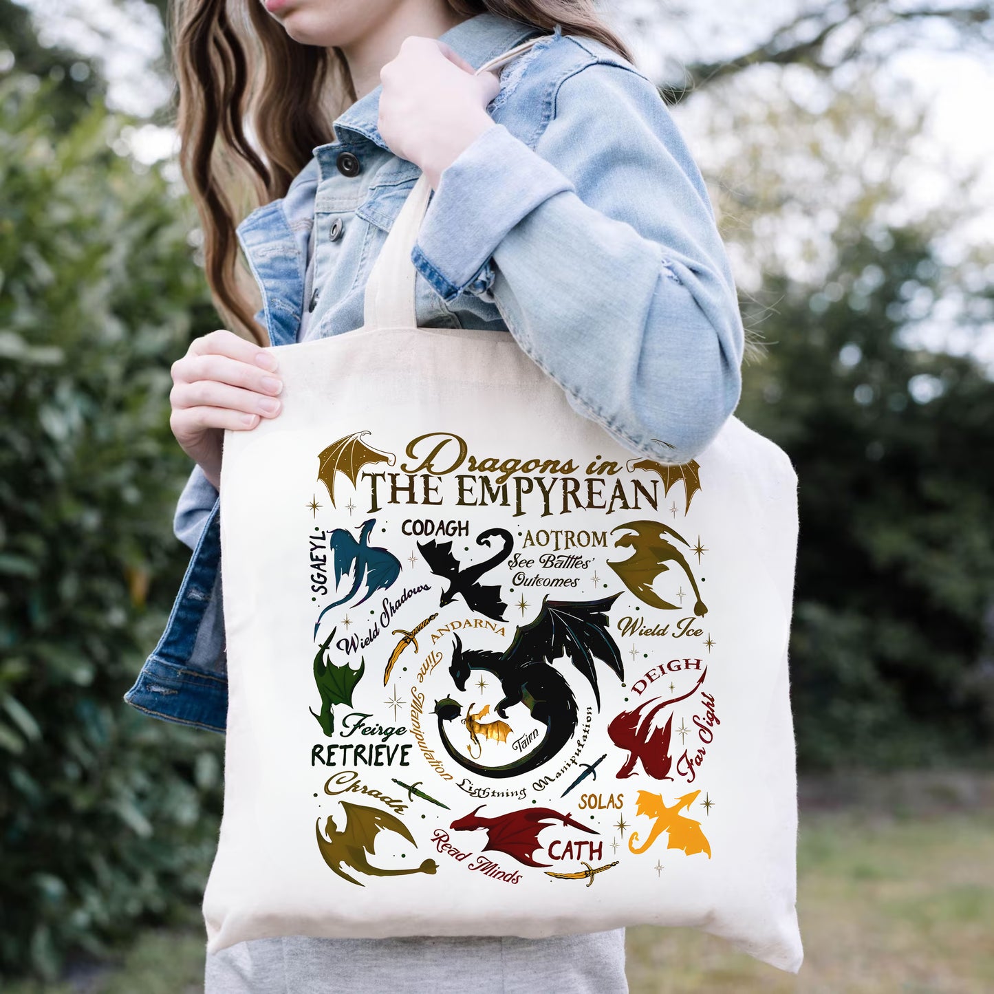 Fourth Wing Dragon Tote Bag – Empyrean Guide