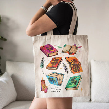 ACOTAR Series Book Tote – Fantasy Reader Aesthetic Bag