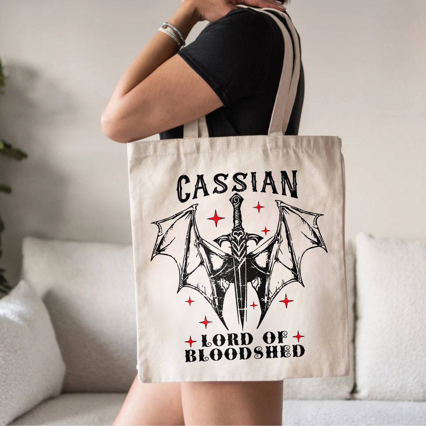Cassian Tote Bag – Lord of Bloodshed ACOTAR Warrior Gift