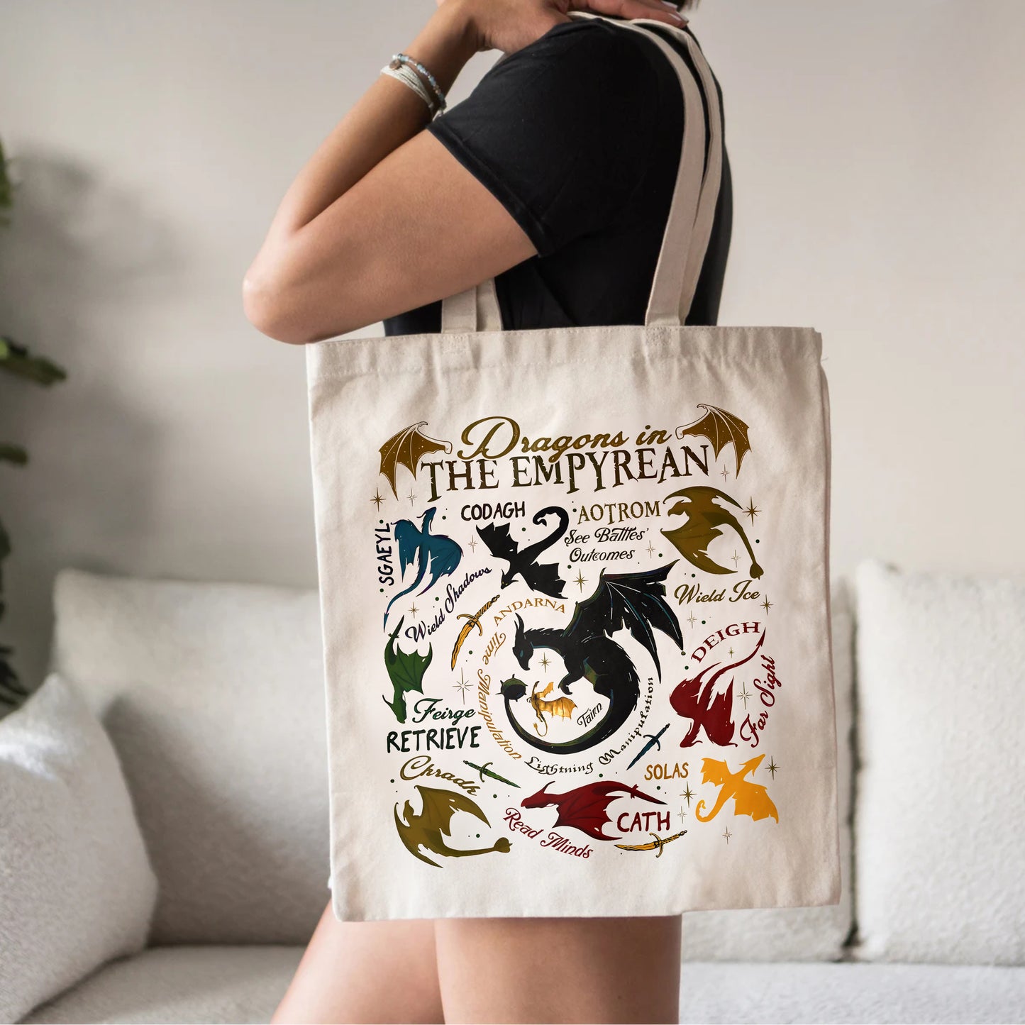 Fourth Wing Dragon Tote Bag – Empyrean Guide