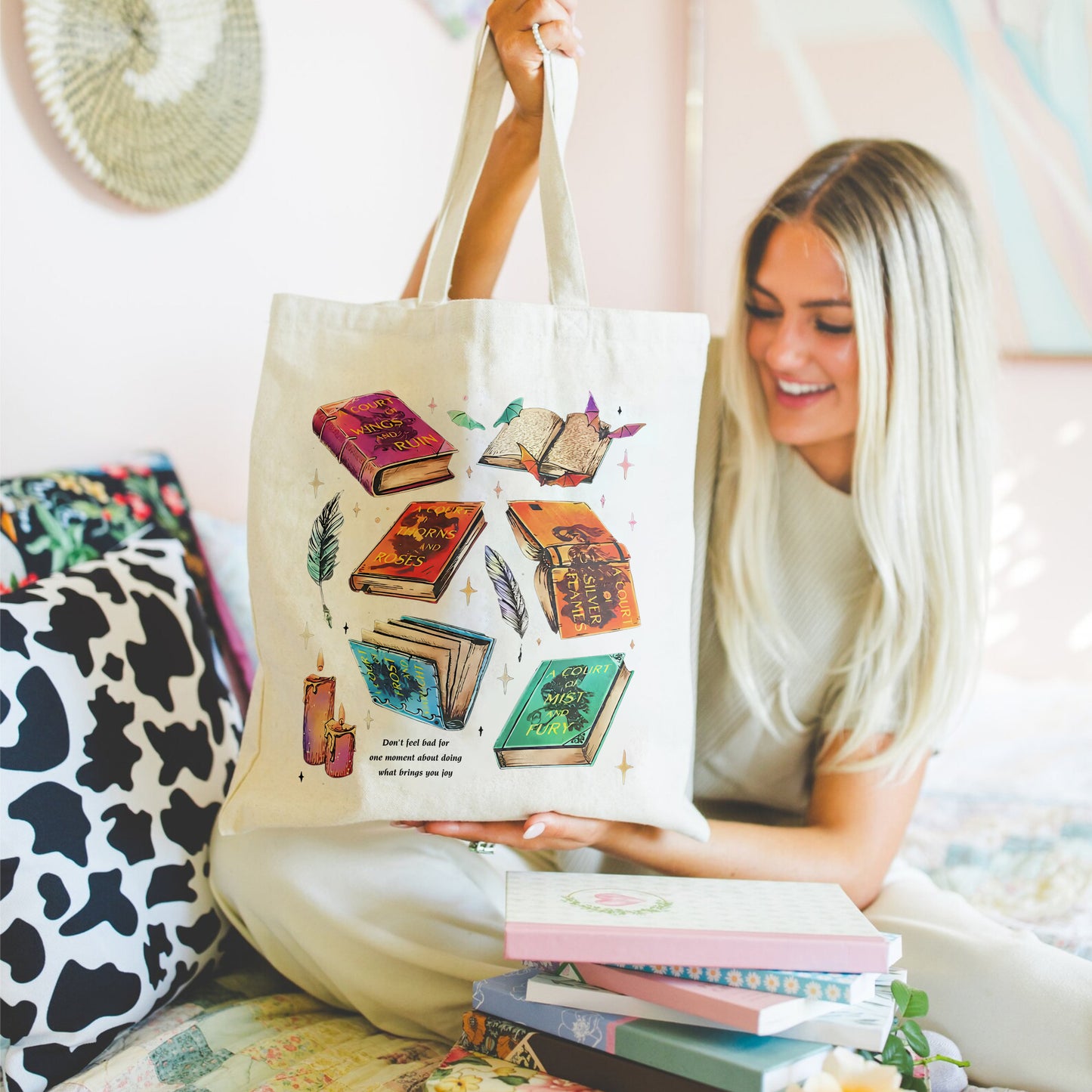 ACOTAR Series Book Tote – Fantasy Reader Aesthetic Bag