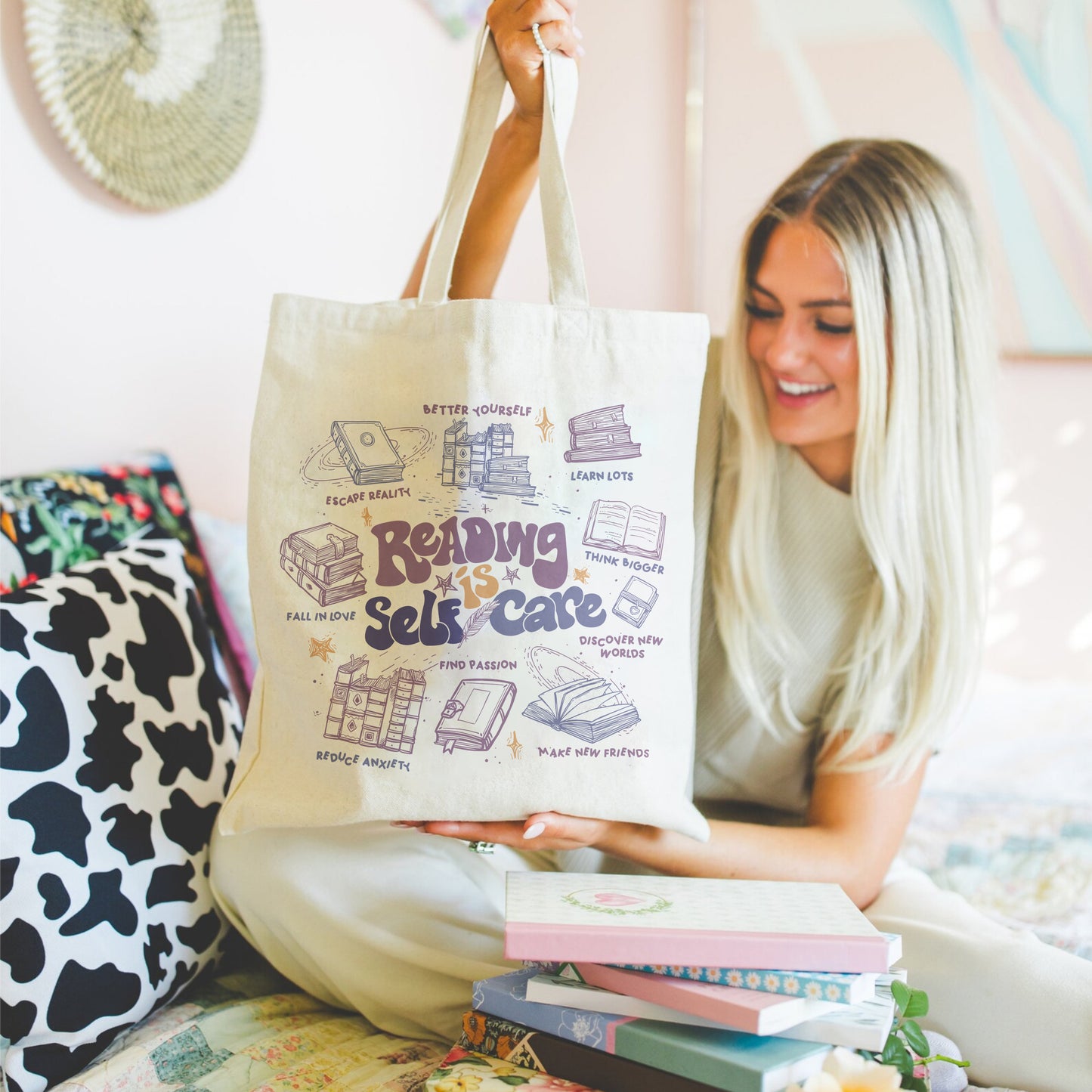 Reading Is Self-Care Tote – Book Lover Gift