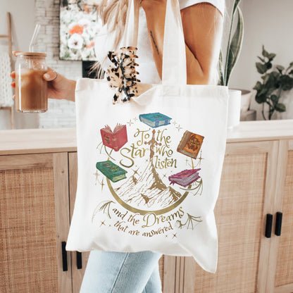 To the Stars Tote Bag – Dreams & Books Design