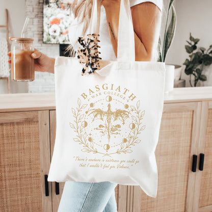 Basgiath War College Tote Bag – Fourth Wing Inspired