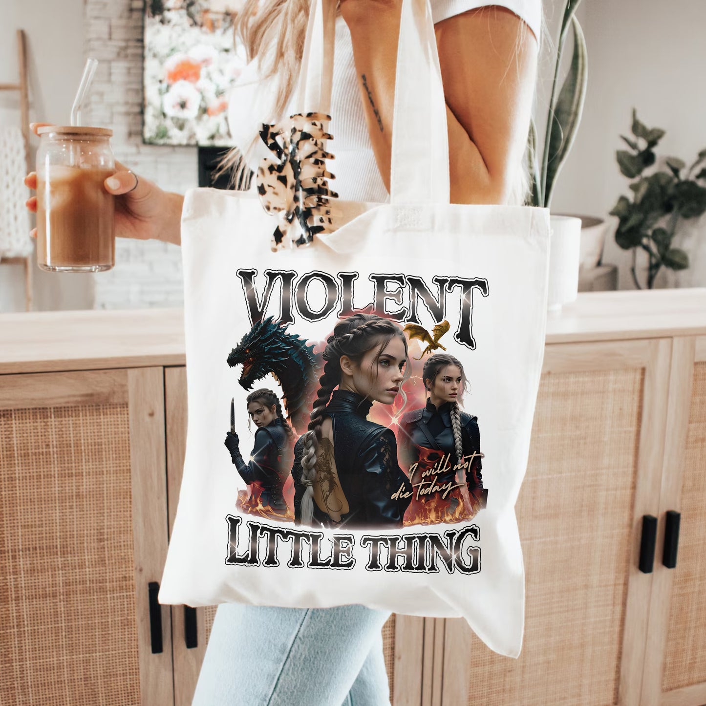 Violent Little Thing Tote – Fourth Wing Violet Design