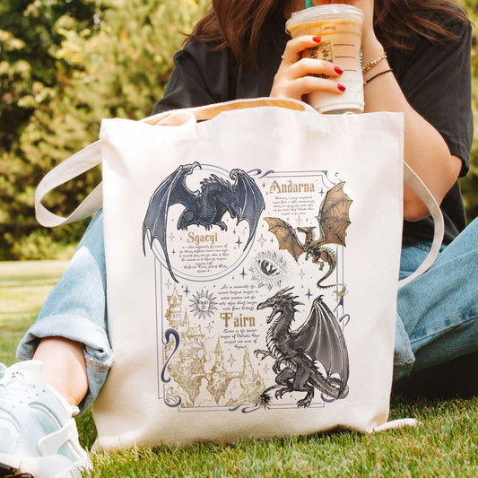 Fourth Wing Dragon Guide Tote – Sgaeyl, Andarna & Tairn